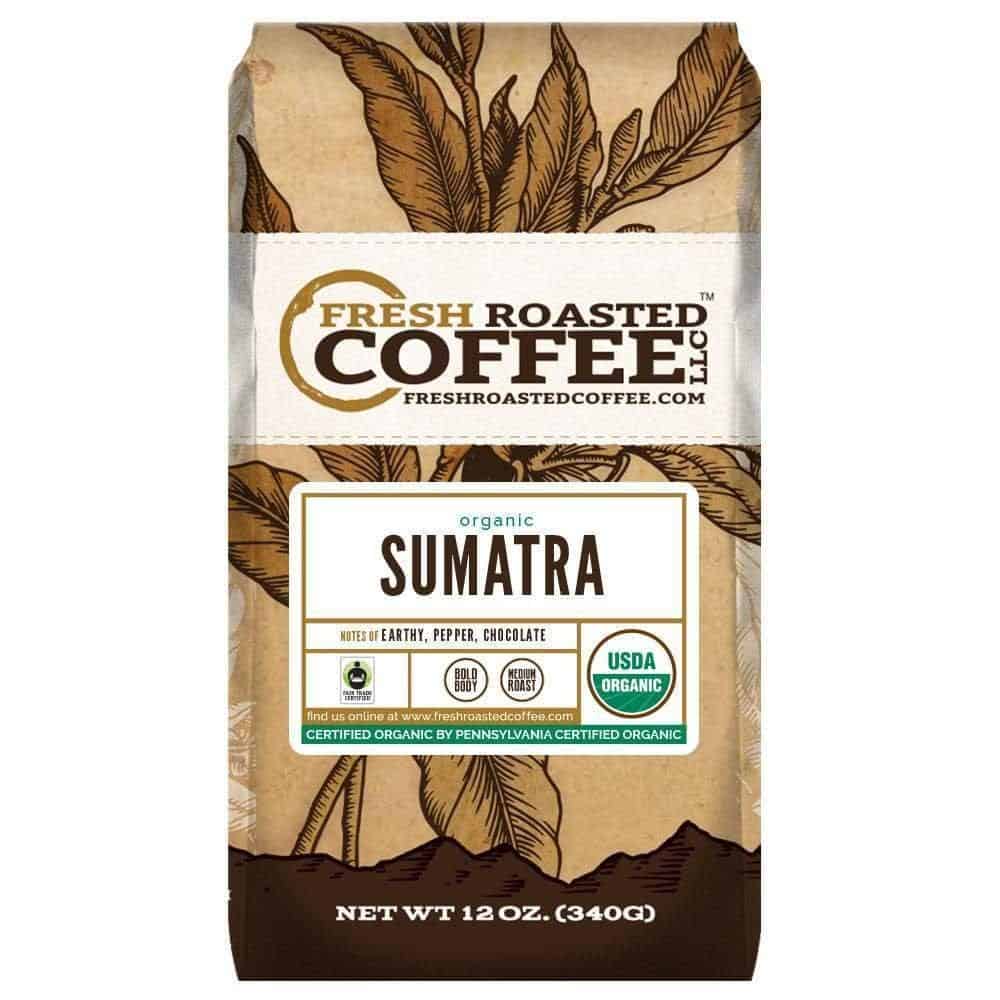 Fresh Roasted Organic Sumatra Coffee Fair Trade, RFA