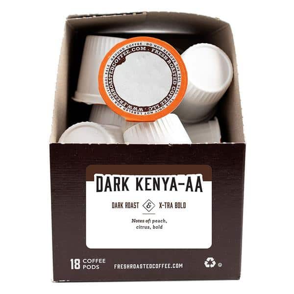 Fresh Roasted Coffee LLC | Kenya AA Pods | 18ct