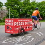 Peace Coffee Bike Delivery
