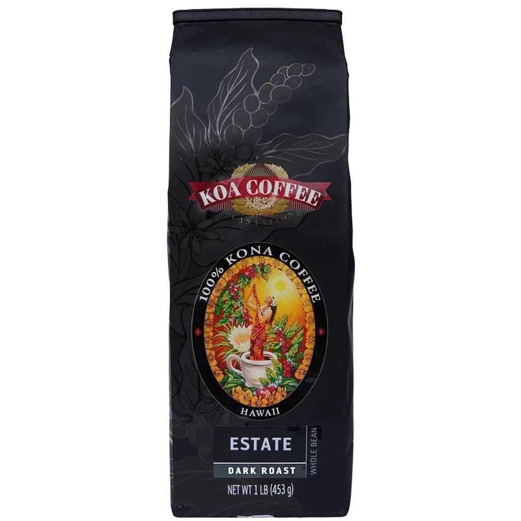 Koa Coffee - Estate Dark Roast Whole Bean 100% Kona Coffee