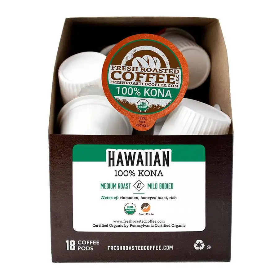 Fresh Roasted - Organic 100% Kona Coffee Pods - Direct Trade