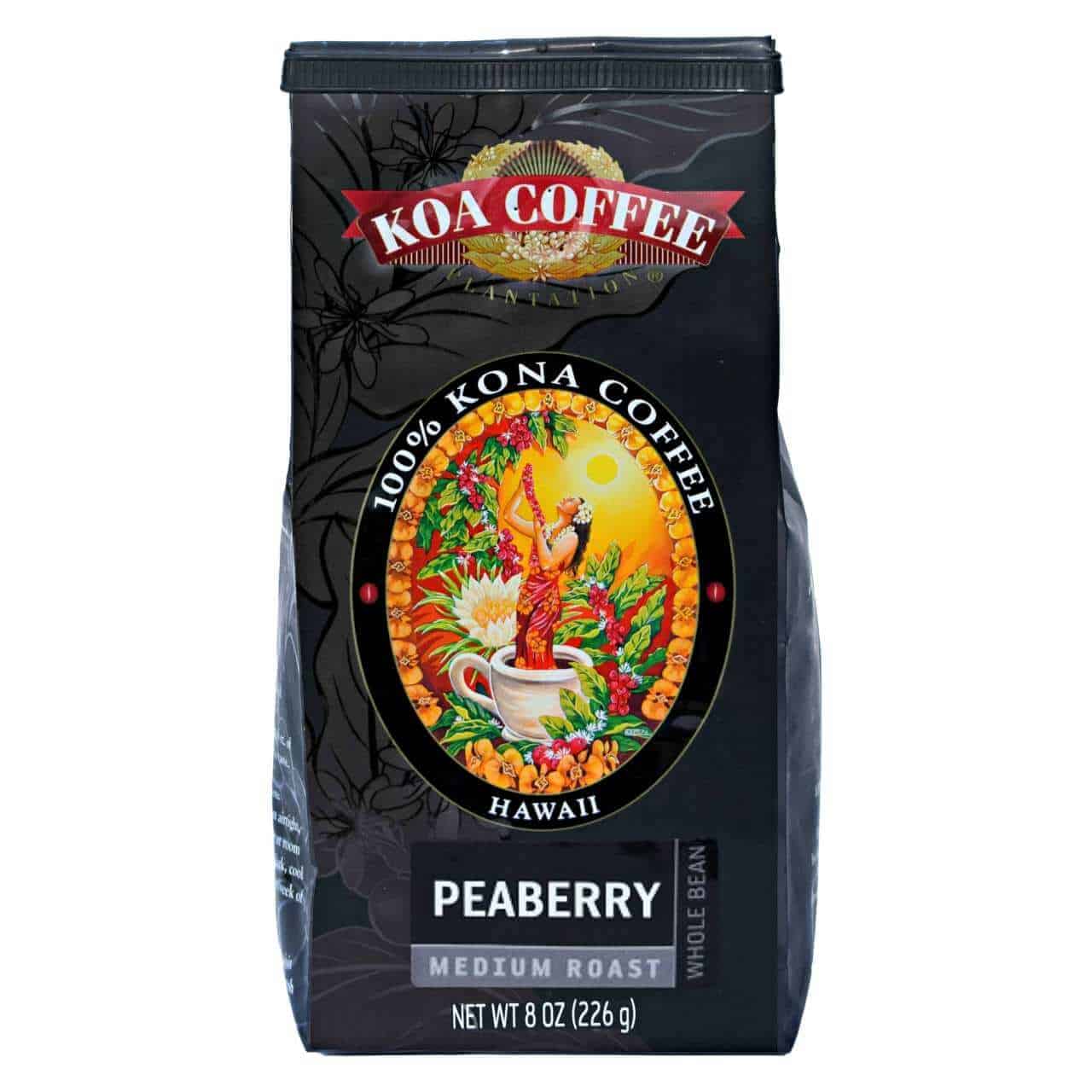 Peaberry Medium Roast Whole Bean - Koa Coffee