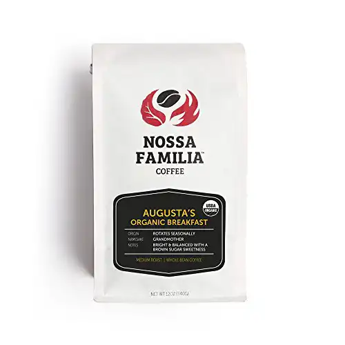 Nossa Organic-Fair-Trade-Coffee Medium-Roast, Augusta's 12oz Ground
