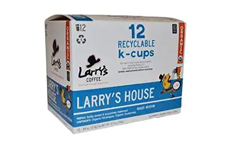 Larry's Coffee Recyclable K Cups | House Blend - Medium Roast | 12 Count