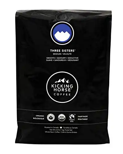 Kicking Horse Coffee, Three Sisters, Medium Roast, Whole Bean, Certified Organic, Fairtrade