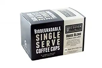 Uncommon Coffee Roasters, Biodegradable Single Serve Coffee Pods, Box of 10 Single Serve Cups (Regular)