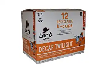 Larry's Coffee Recyclable K Cups | BPA-free | Decaf Twilight | Medium Blend | 12 Count