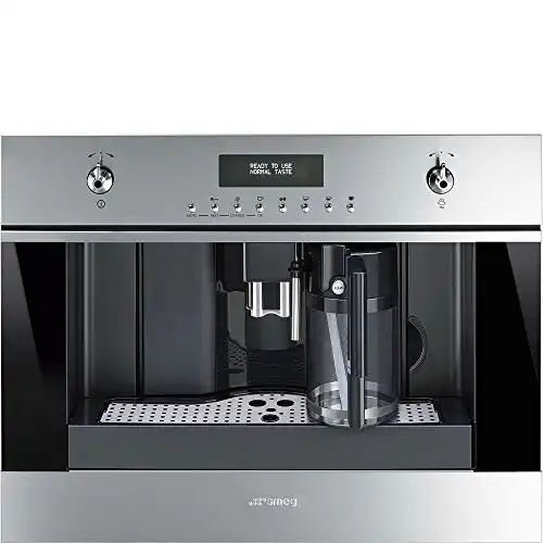 Smeg 24" Built In Fully Automatic Coffee Machine with Milk Frother, Stainless Steel