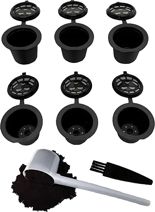 Nespresso Capsules Refillable - Reusable Coffee Pods For Nespresso Cups - OriginalLine Compatible - Pack of 6