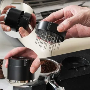 51 53 54 58mm Coffee Push Tamper Powder Hammer Press Distributor Wdt Leveler Tool Stirrer Needles
