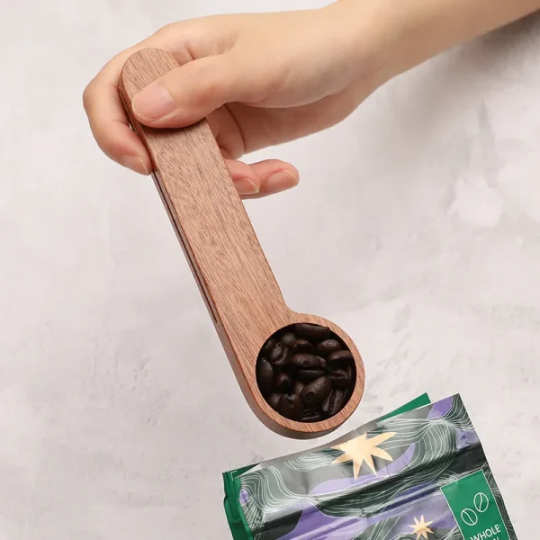 Coffee Scoop With Bag Clip Measuring Coffee Bean Spoon Multifunction Sealing Bag Clip For Tea Protein 2