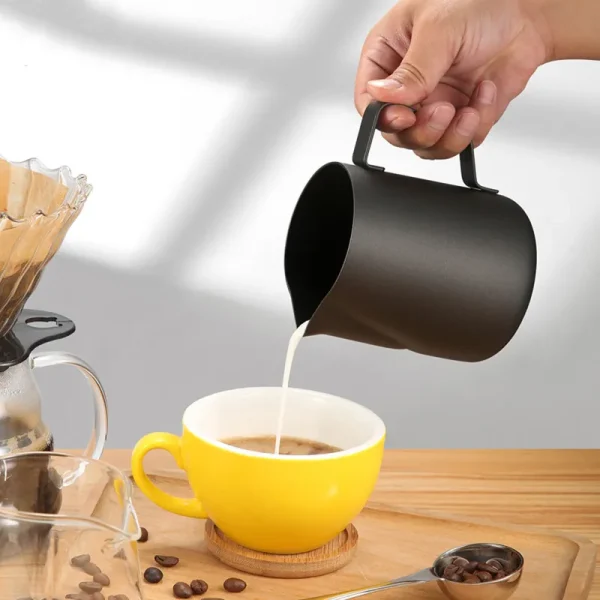 Non Stick Coating Stainless Steel Milk Frothing Pitcher Espresso Coffee Barista Craft Latte Cappuccino Cream Froth 2