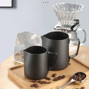 Non Stick Coating Stainless Steel Milk Frothing Pitcher Espresso Coffee Barista Craft Latte Cappuccino Cream Froth