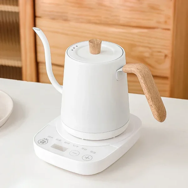 Gooseneck Electric Kettle 800ml Hand Brew Coffee Pot Smart Teapot Temperature Control Pot 1000w Rapid Heating