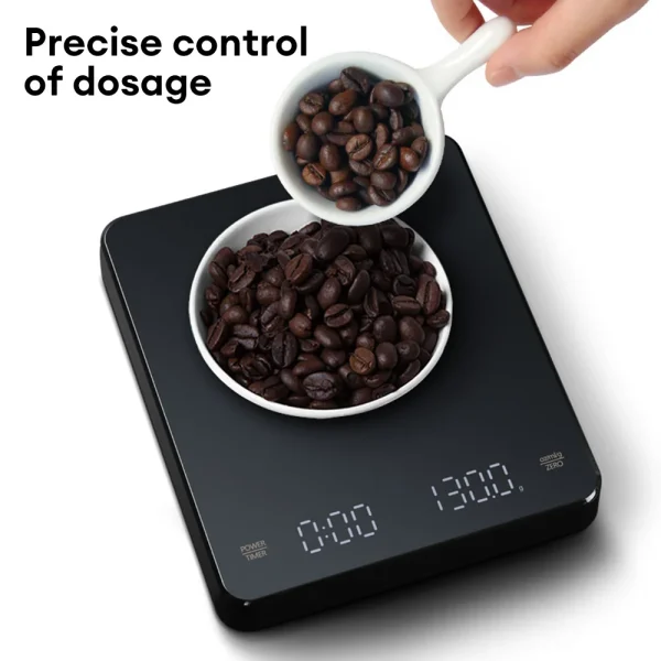Coffee Electronic Scales With Timer Led Screen Usb 3kg 0 1g G Oz Ml High Precision 3