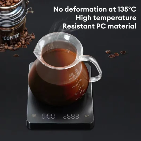 Coffee Electronic Scales With Timer Led Screen Usb 3kg 0 1g G Oz Ml High Precision 1