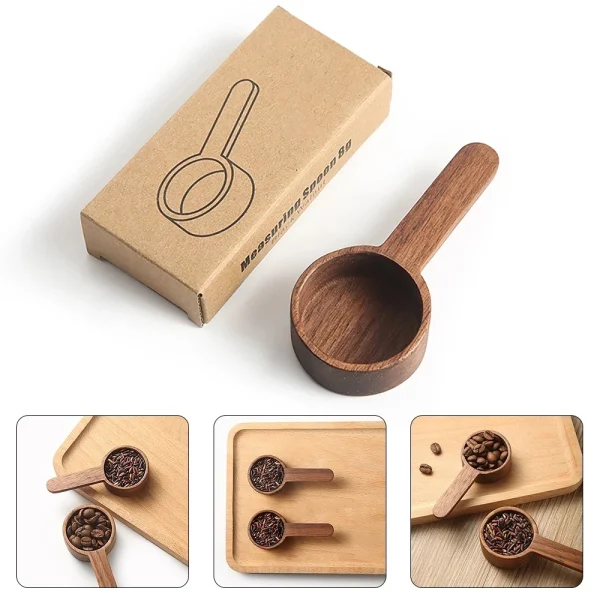 Wooden Measuring Spoon Set Kitchen Measuring Spoons Tea Coffee Scoop Sugar Spice Measure Spoon Measuring Tools 2