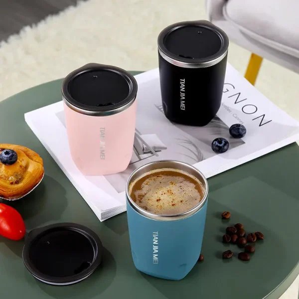 300ml Thermal Mug Beer Cups Stainless Steel Vacuum Flask Insulated Tumbler Cup With Lid Travel Water 2