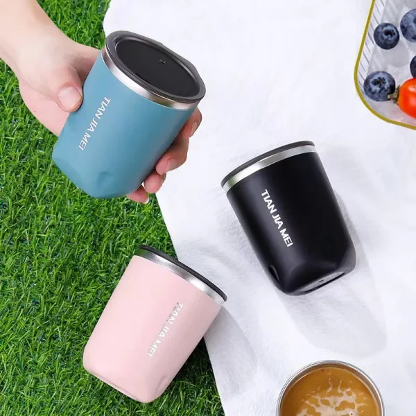 300ml Thermal Mug Beer Cups Stainless Steel Vacuum Flask Insulated Tumbler Cup With Lid Travel Water