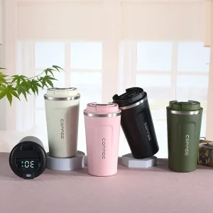 380 510ml Thermos Coffee Mug Stainless Steel Coffee Cup Temperature Display Vacuum Flask Thermal Tumbler Insulated 1