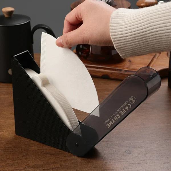 Coffee Filter Holder Reusable Shelf Coffee Paper Storage Box Napkins Dispenser For Office Hotel Household Kitchen 4