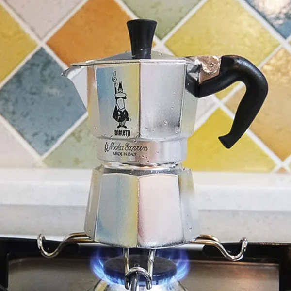 Bialetti Aluminum Coffee Moka Pot Espresso Percolator Stove Coffee Maker Pot Classic Octagonal Shape Home Outdoor 4