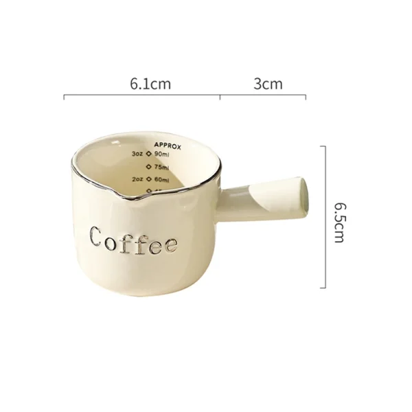 Mini Ceramic Milk Cup Creamer Jug Small Espresso Coffee Measuring Milk Pitcher With Handle Latte Mixer 5