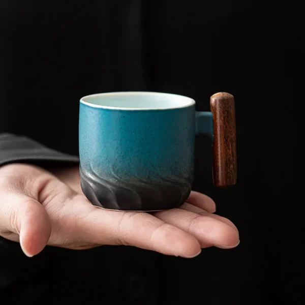 70ml Ceramic Retro Coffee Cup Office Water Cup Filter Tea Mug Ceramic Coffee Mug Handmade Tea
