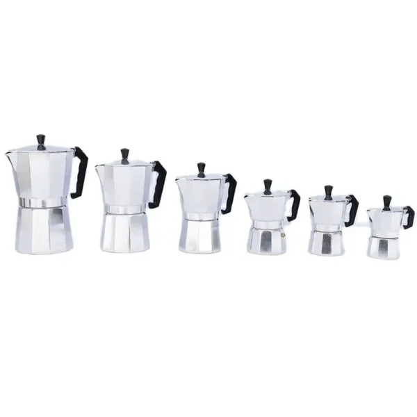 Alloy Coffee Maker Moka Pot 50ml 100ml 150ml 300ml 450ml 600ml Espresso Percolator Pot Mocha Coffee 4