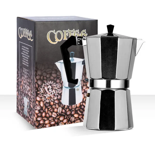 Alloy Coffee Maker Moka Pot 50ml 100ml 150ml 300ml 450ml 600ml Espresso Percolator Pot Mocha Coffee 2