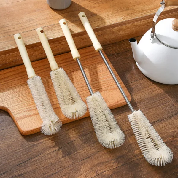 Cup Brush Cleaning Long Handle Wooden Handle Nylon Bristles Small Brush Cup Cleaning Bottle Brush 3273 3
