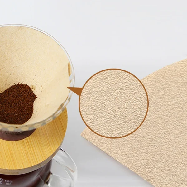 Coffee Filter Paper Disposable Espresso Coffee Filter Basket Natural Wood Pulp Hand Drip Paper Coffee Tea 1
