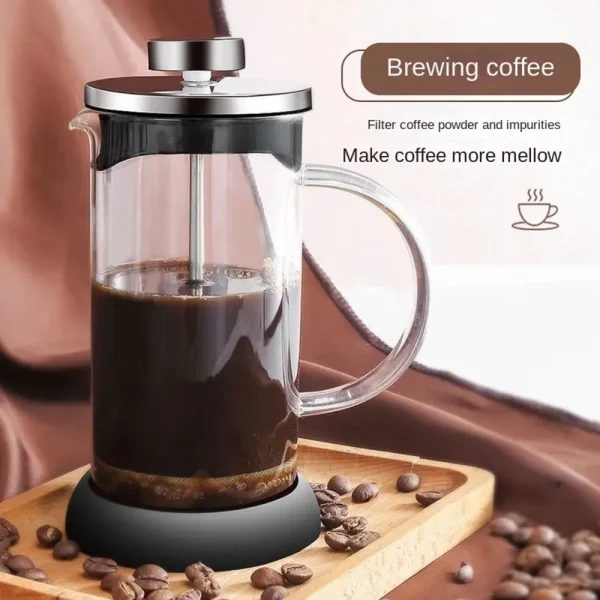 French Press Coffee Pots Stainless Steel Glass Coffee Maker Multifunctional Hand Punch Pot Coffee Accessories 350 2