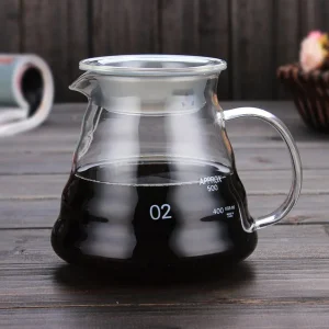 Leeseph Coffee Carafe 350 600ml Coffee Clear Glass Kettle Sharing Pot With Lids Pour Over Coffee