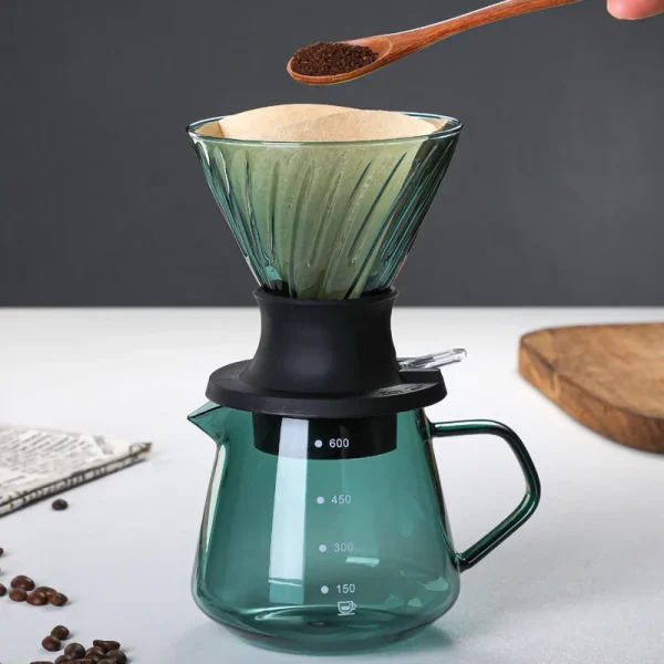 Immersion Dripper Switch Glass Pour Over Coffee Maker V Shape Drip Coffee Dripper And Filters V02 2