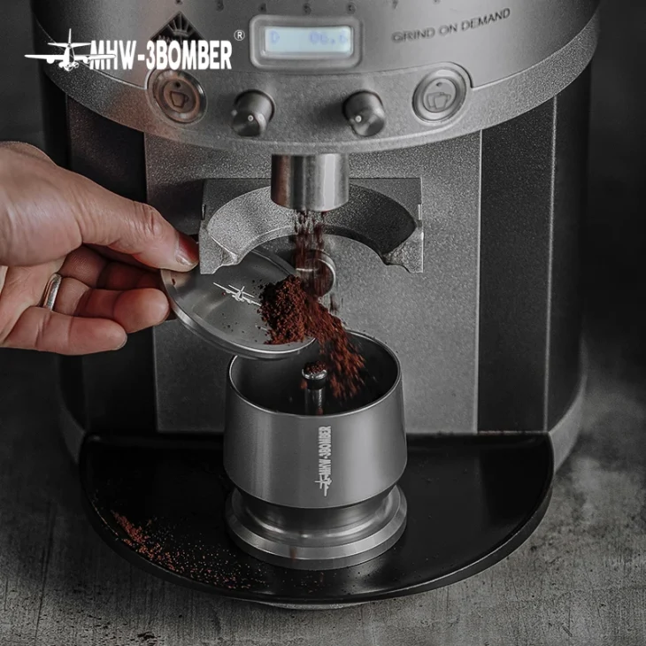 Mhw 3bomber Coffee Dosing Funnel Aluminum Alloy Blind Shaker Fit 51 54 58mm Portafilters Espresso Dosing 3