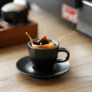Mhw 3bomber Espresso Mug 80ml Ceramic Coffee Cup And Saucer Professional Home Barista Latte Art Mug