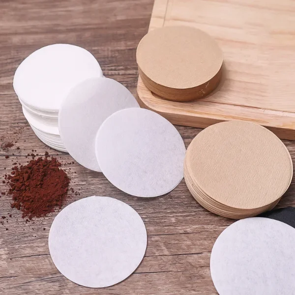 100pcs Disposable Round Coffee Filter Paper For Espresso Coffee Maker Filter Circular Hand Poured Coffee Filter 4