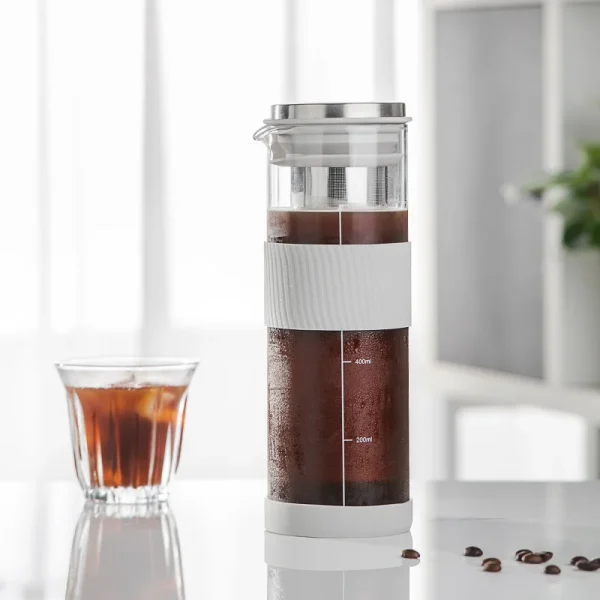 Leeseph Portable Airtight Cold Brew Iced Coffee Maker Tea Infuser 800ml Cold Brew Coffee Kettle Brewing