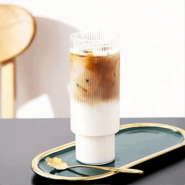 Ribbed Cup For Iced Coffee