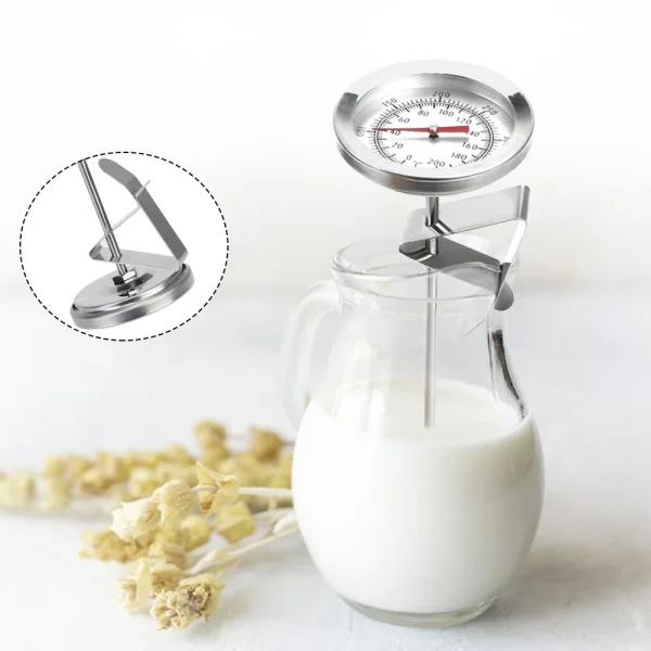 Probe Thermometer Kitchen Tools Cooking Temperature Meter 0 200 Milk Coffee Food Meat Gauge Stainless Steel 2