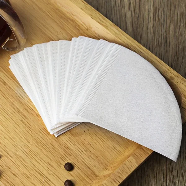 Coffee Filter Paper V 60 Hand Punch V Shaped Conical Filter Paper Drip Filter Screen Imported 2
