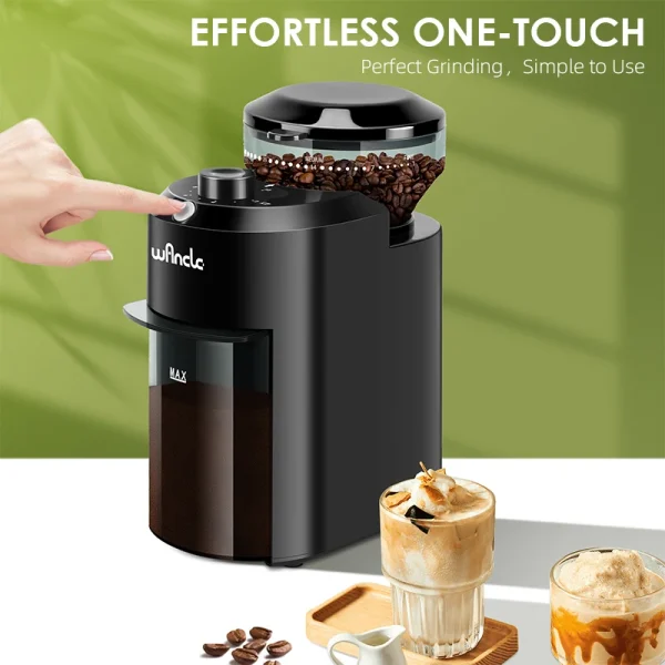 Wancle Electric Burr Coffee Grinder Adjustable Burr Mill Conical Coffee Bean Grinding With 28 Precise Grind 4
