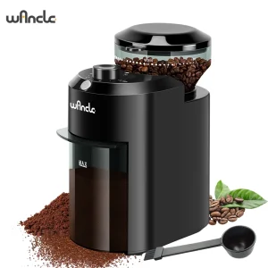 Wancle Electric Burr Coffee Grinder Adjustable Burr Mill Conical Coffee Bean Grinding With 28 Precise Grind