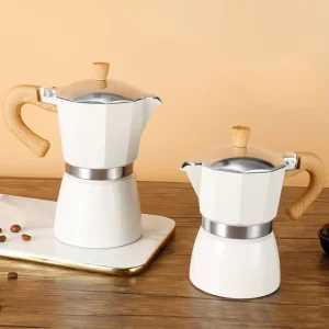 150ml 300ml Vintage Wooden Handle Espresso Maker Moka Pot Classic Italian Cafe Tools Kitchen Cafe Accessories