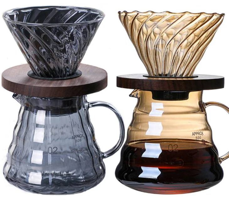 Pour Over Coffee Dripper Coffee Pot Set Glass