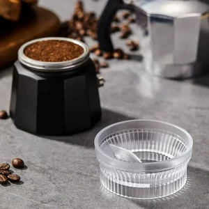85mm 90mm Coffee Tamper For Moka Pot Rotary Powder Dosing Ring Coffee Distributor Leveler For 3