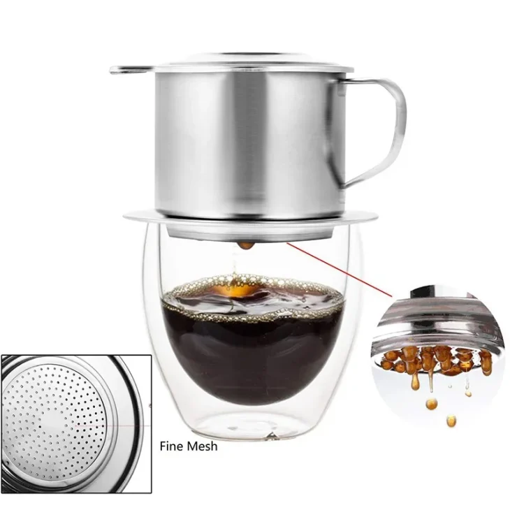 Kf Sec38eecc38b6437aa6cf6d953cd886a8u Vietnamese Coffee Filter Stainless Steel Vietnamese Style Coffee Dripper Maker Pot Infuse Cup Portable Coffee Drip