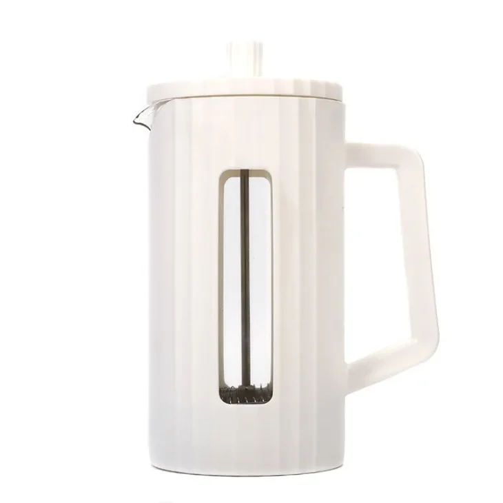 Kf S3e1bd1dc3d4e46b4b1d8784cc1738ec3y 1000ml 600ml French Press Coffee Maker High Borosilicate Glass House Coffee Brewer Milk Foam Frother Barista